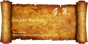 Gajda Márton névjegykártya