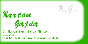 marton gajda business card