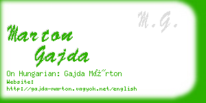 marton gajda business card